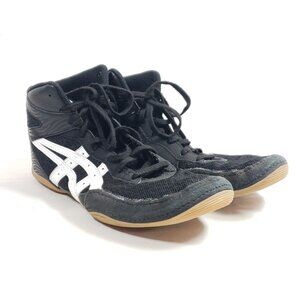 Asics Mens Size 8 Matflex 6 Wrestling Shoes Black/White Lightweight & Durable